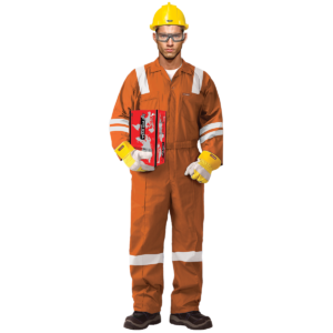 Cotton Coverall with Reflective – Orange