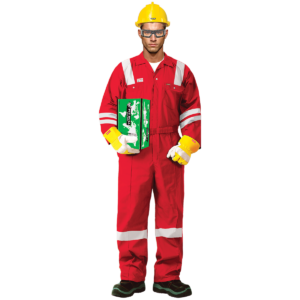 Cotton Coverall with Reflective – Red