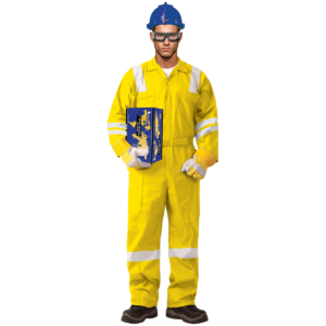 Cotton Coverall with Reflective – Yellow